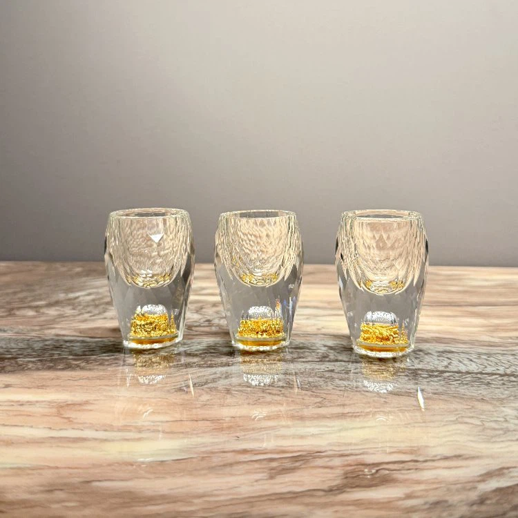 Chinese-style Luxurious Gold Foil Wine Glass