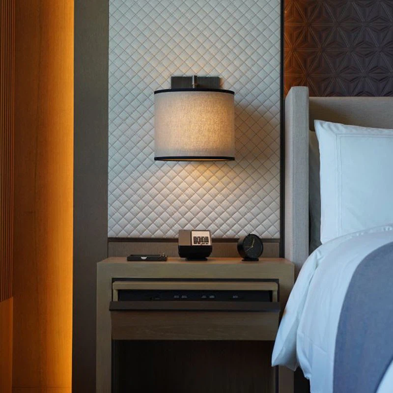 Hotel Fabric Bedside Wall Lamp