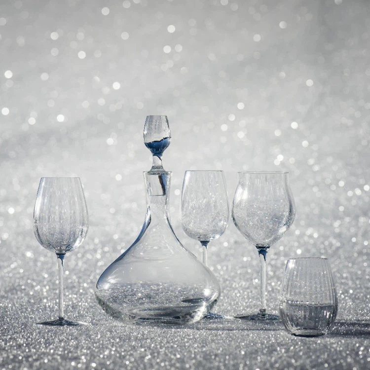 personalized stemware with stripes